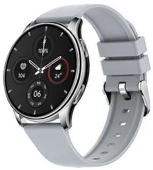 Ecocleanpath Smart Watch 1.32" HD Display, IP67 Waterproof, Silver - Heart Rate & Sleep Monitor