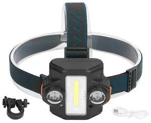 Ecocleanpath USB Rechargeable Headlamp & Bike Light - 2-in-1 LED, Hand Induction, Magnetic, Waterproof (Black) Ecocleanpath USB Rechargeable Headlamp & Bike Light - 2-in-1 LED, Hand Induction, Magnetic, Waterproof (Black)