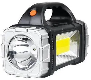 Ecocleanpath Solar/USB Rechargeable Flashlight, 7 Modes, IPX4 Waterproof Spotlight for Outdoor & Emergency (Black) Ecocleanpath Solar/USB Rechargeable Flashlight, 7 Modes, IPX4 Waterproof Spotlight for Outdoor & Emergency (Black)