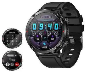 Ecocleanpath Military Smart Watch 1.6" HD, 600mAh, 7-10 Day Battery, IP67 Waterproof, Black Ecocleanpath Military Smart Watch 1.6" HD, 600mAh, 7-10 Day Battery, IP67 Waterproof, Black