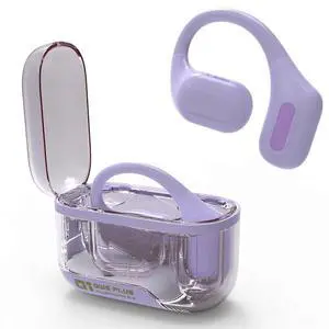 C01 Bluetooth 5.3 Earbuds, LED Display, Noise Cancelling, IPX7 Waterproof, 25H Playtime (Purple)