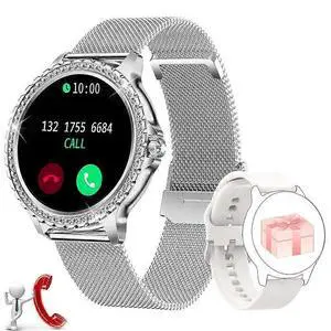 Ecocleanpath CHRONUS Women's Smartwatch, Bluetooth Calls, 1.32" Screen, SpO2 & Music, 7-Day Battery, Silver Ecocleanpath CHRONUS Women's Smartwatch, Bluetooth Calls, 1.32" Screen, SpO2 & Music, 7-Day Battery, Silver