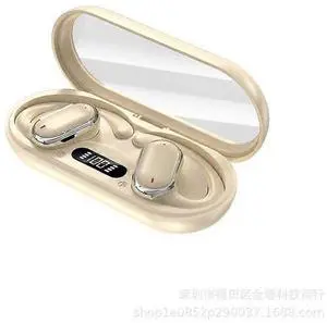 Bluetooth 5.3 Wireless Ear-Hook Earphones with Digital Display, Touch Control, Long Battery Life - Yellow Bluetooth 5.3 Wireless Ear-Hook Earphones with Digital Display, Touch Control, Long Battery Life - Yellow