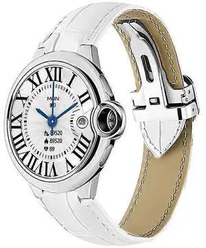 Ecocleanpath Smart Watch with 1.32" HD Screen, IP67 Waterproof, Bluetooth Calling & Health Tracking, White