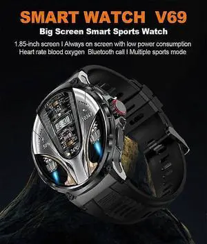 Ecocleanpath Smart Watch for Men: 1.85" HD Round Screen, Bluetooth Calling, AI Voice, 100-Day Battery, 2 Straps (Silver) Ecocleanpath Smart Watch for Men: 1.85" HD Round Screen, Bluetooth Calling, AI Voice, 100-Day Battery, 2 Straps (Silver)