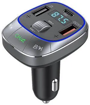 T76 Bluetooth Car MP3 Player with PD30W/QC3.0 Fast Charge, Hands-Free Call & FM Transmitter (Black) T76 Bluetooth Car MP3 Player with PD30W/QC3.0 Fast Charge, Hands-Free Call & FM Transmitter (Black)