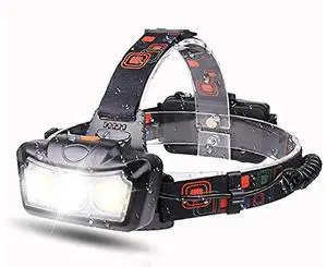 Ecocleanpath 15000LM Super Bright LED Headlamp, IPX5 Waterproof Headlight for Outdoor Camping & Hiking (Black)