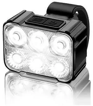 EcocleanpathUrban Drift Rechargeable Bike Headlight, 6 LED, 4x4 Modes, 35H Runtime, Waterproof Black EcocleanpathUrban Drift Rechargeable Bike Headlight, 6 LED, 4x4 Modes, 35H Runtime, Waterproof Black