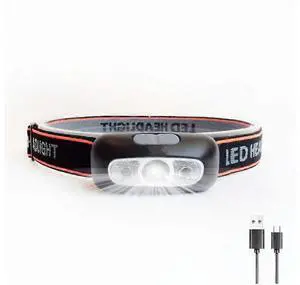 Ecocleanpath Rechargeable Motion Sensor Headlamp - 200 Lumens Super Bright LED, IPX6 Waterproof, 6 Modes, Adjustable (Black) Ecocleanpath Rechargeable Motion Sensor Headlamp - 200 Lumens Super Bright LED, IPX6 Waterproof, 6 Modes, Adjustable (Black)