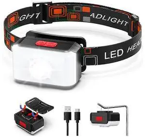 Ecocleanpath 2000 Lumen Rechargeable LED Headlamp with Magnet & Hook, 6 Modes, IPX5 Waterproof - Black Ecocleanpath 2000 Lumen Rechargeable LED Headlamp with Magnet & Hook, 6 Modes, IPX5 Waterproof - Black