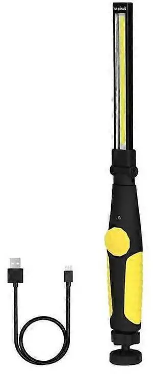 Ecocleanpath LED Rechargeable Work Light with Magnet, 360° Rotating Cordless Mechanic Lamp (Yellow)