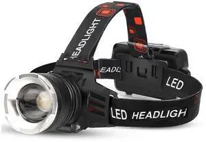 EcocleanpathUSB Rechargeable LED Headlamp, 1000m Zoom, IPX7 Waterproof, 5 Modes for Camping Running Cycling