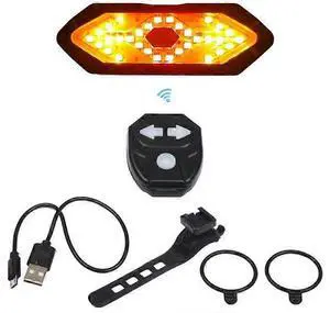 EcocleanpathWireless Bike Tail Light with Turn Signals & Horn, Ultra Bright, IPX4 Waterproof, USB Rechargeable - Black EcocleanpathWireless Bike Tail Light with Turn Signals & Horn, Ultra Bright, IPX4 Waterproof, USB Rechargeable - Black