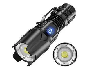 Ecocleanpath 5000 Lumens XHP50 Tactical Flashlight, High-Power Waterproof LED Flash Light with Type-C Charging (Black) Ecocleanpath 5000 Lumens XHP50 Tactical Flashlight, High-Power Waterproof LED Flash Light with Type-C Charging (Black)