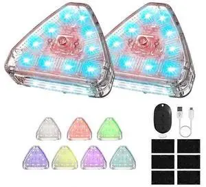 EcocleanpathWireless LED Strobe Light with Remote, 7 Colors USB Rechargeable for Car, Motorcycle, Bike - White EcocleanpathWireless LED Strobe Light with Remote, 7 Colors USB Rechargeable for Car, Motorcycle, Bike - White