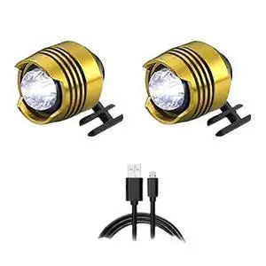 Ecocleanpath Upgraded Rechargeable Croc Headlight - IPX5 Waterproof, Ultra Bright Yellow Clip-On Light for Outdoor Activities