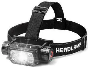 Ecocleanpath Rechargeable LED Headlamp, 1000 Lumens Waterproof Headlight with 6 Modes, Adjustable Headband (Black) Ecocleanpath Rechargeable LED Headlamp, 1000 Lumens Waterproof Headlight with 6 Modes, Adjustable Headband (Black)