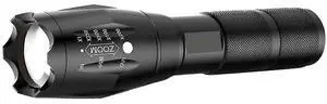 Ecocleanpath Military Tactical Flashlight 2000 Lumens, 5 Modes Zoomable LED, IPX-6 Water Resistant, Black Ecocleanpath Military Tactical Flashlight 2000 Lumens, 5 Modes Zoomable LED, IPX-6 Water Resistant, Black