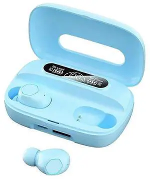 Bluetooth 5.1 Noise Cancelling Earbuds, IPX7 Waterproof HiFi Sound LED Display Wireless Earphones for Workouts & Calls (Blue) Bluetooth 5.1 Noise Cancelling Earbuds, IPX7 Waterproof HiFi Sound LED Display Wireless Earphones for Workouts & Calls (Blue)