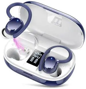 Q22 Bluetooth 5.3 Earbuds 128H Playtime, IPX7 Waterproof, LED Display & Power Bank (Blue) Q22 Bluetooth 5.3 Earbuds 128H Playtime, IPX7 Waterproof, LED Display & Power Bank (Blue)