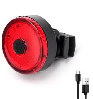 EcocleanpathUSB Rechargeable LED Bike Taillight - Super Bright, 3 Modes, Waterproof Rear Light (Black)