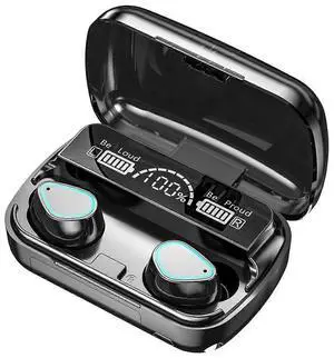 Touch Control Bluetooth 5.1 Earbuds with Noise Cancelling Mic, IPX7 Waterproof, HiFi Stereo Sound for Work, Sports & Travel (Black)