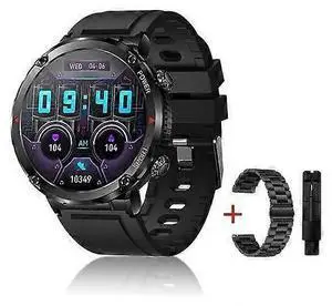 Ecocleanpath Military Smartwatch with Bluetooth Calling, 600mAh Battery, 1.6" Touch Screen - Black Ecocleanpath Military Smartwatch with Bluetooth Calling, 600mAh Battery, 1.6" Touch Screen - Black