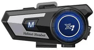 Motorcycle Bluetooth Helmet Headset, 90H Playtime, CVC Noise Cancellation, IP67 Waterproof, Grey Motorcycle Bluetooth Helmet Headset, 90H Playtime, CVC Noise Cancellation, IP67 Waterproof, Grey