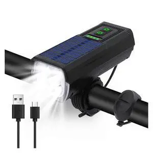 EcocleanpathSolar & USB-C Rechargeable Bike Light, 1000 Lumen LED Headlight, Waterproof Anti-Glare for Night Cycling EcocleanpathSolar & USB-C Rechargeable Bike Light, 1000 Lumen LED Headlight, Waterproof Anti-Glare for Night Cycling