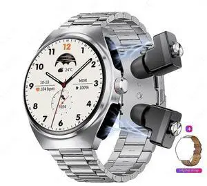 Ecocleanpath All-in-One Smartwatch with Built-in Earbuds, 1.53" HD Screen, Fitness Tracker, 10-Day Battery for Android iPhone Ecocleanpath All-in-One Smartwatch with Built-in Earbuds, 1.53" HD Screen, Fitness Tracker, 10-Day Battery for Android iPhone