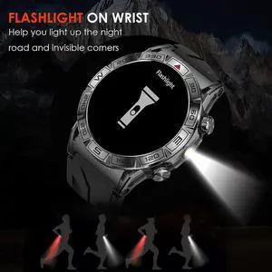 Ecocleanpath Rugged Military Smartwatch for Men: 1.43" AMOLED, Bluetooth Calls, LED Flashlight, 1ATM Waterproof Ecocleanpath Rugged Military Smartwatch for Men: 1.43" AMOLED, Bluetooth Calls, LED Flashlight, 1ATM Waterproof