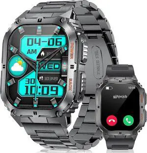 Ecocleanpath 1.96" AMOLED Smart Watch for Men, Bluetooth Calls, 100+ Sports Modes, Heart Rate/Sleep Monitor, 5ATM Waterproof Ecocleanpath 1.96" AMOLED Smart Watch for Men, Bluetooth Calls, 100+ Sports Modes, Heart Rate/Sleep Monitor, 5ATM Waterproof