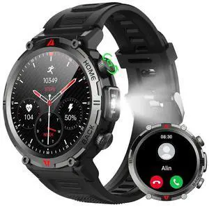 Ecocleanpath Smart Watch for Men with Bluetooth Call, 1.45" HD Touch Screen, 110+ Sports Modes, Heart Rate & SpO2 Monitor