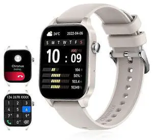 Ecocleanpath I82 Smart Watch Grey: 1.83" Display, Call Function, 7-Day Battery, IP67 Waterproof