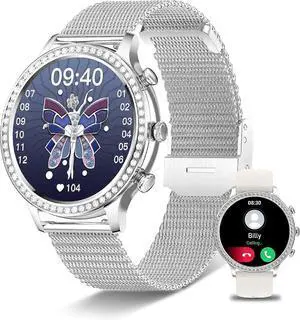 Ecocleanpath 1.32" Smart Watch for Women, AI Voice Control, Waterproof Fitness Tracker with Call & Health Monitor