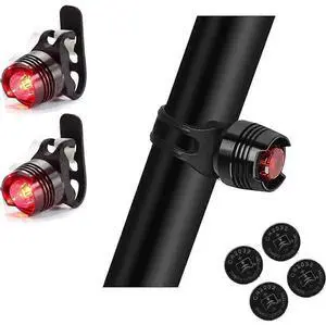 Ecocleanpath2PCS Black Bike Tail Light, 180° Visibility LED Safety Light with Strap-On Mount Ecocleanpath2PCS Black Bike Tail Light, 180° Visibility LED Safety Light with Strap-On Mount