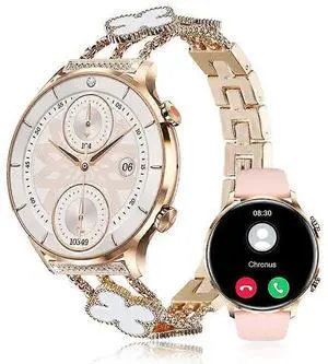 Ecocleanpath Women's Smart Watch 1.39'' TFT with Female Health Tracking, Bluetooth Call, Gold Ecocleanpath Women's Smart Watch 1.39'' TFT with Female Health Tracking, Bluetooth Call, Gold