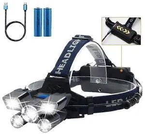 Ecocleanpath 12000 Lumen Ultra Bright LED Headlamp, USB Rechargeable Waterproof Headlight with Zoom (Black) Ecocleanpath 12000 Lumen Ultra Bright LED Headlamp, USB Rechargeable Waterproof Headlight with Zoom (Black)