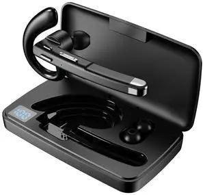 Wireless Bluetooth 5.3 Headset with ENC Noise Cancellation, LED Charging Case, In-Ear for Office & Driving (Black) Wireless Bluetooth 5.3 Headset with ENC Noise Cancellation, LED Charging Case, In-Ear for Office & Driving (Black)