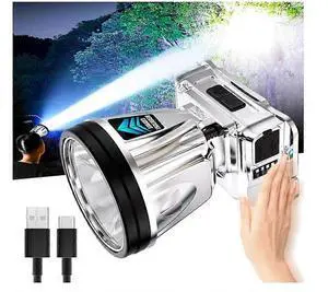 Ecocleanpath Super Bright LED Headlamp with Motion Sensor, Rechargeable & Waterproof for Outdoor Hunting & Camping (White) Ecocleanpath Super Bright LED Headlamp with Motion Sensor, Rechargeable & Waterproof for Outdoor Hunting & Camping (White)