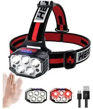 Ecocleanpath 1100 Lumen Rechargeable Headlamp, 7 Modes & Motion Sensor, Waterproof for Hiking Camping Fishing Ecocleanpath 1100 Lumen Rechargeable Headlamp, 7 Modes & Motion Sensor, Waterproof for Hiking Camping Fishing