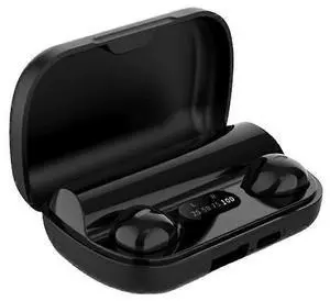 Mini Bluetooth Earbuds with Mic, IPX5 Waterproof, Hi-Fi Stereo & 1200mAh Fast Charging Case for Work/Travel (Black) Mini Bluetooth Earbuds with Mic, IPX5 Waterproof, Hi-Fi Stereo & 1200mAh Fast Charging Case for Work/Travel (Black)