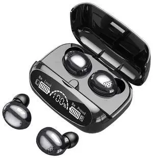 Bluetooth 5.3 Wireless Earbuds with HiFi Bass, IPX7 Waterproof, USB-C Charging, LED Display (Black) Bluetooth 5.3 Wireless Earbuds with HiFi Bass, IPX7 Waterproof, USB-C Charging, LED Display (Black)