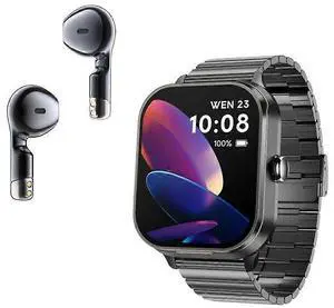 Ecocleanpath 2-in-1 Smartwatch with TWS Earbuds, Bluetooth Calling, Heart Rate & Sleep Monitor, 60+ Sports Modes (Black) Ecocleanpath 2-in-1 Smartwatch with TWS Earbuds, Bluetooth Calling, Heart Rate & Sleep Monitor, 60+ Sports Modes (Black)