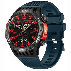 Ecocleanpath Smartwatch with Compass, Flashlight & Bluetooth Calling | 1.4" HD Display | Outdoor Sports & Health Tracker (Blue) Ecocleanpath Smartwatch with Compass, Flashlight & Bluetooth Calling | 1.4" HD Display | Outdoor Sports & Health Tracker (Blue)