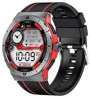 Ecocleanpath Red Smartwatch with Bluetooth Calling, 1.43" AMOLED Display, 100+ Sports Modes & Health Tracking Ecocleanpath Red Smartwatch with Bluetooth Calling, 1.43" AMOLED Display, 100+ Sports Modes & Health Tracking