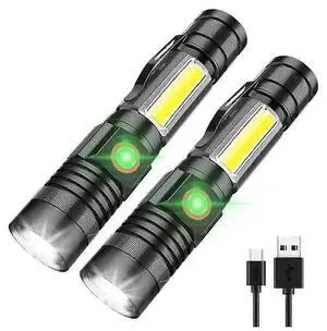 Ecocleanpath 1000 Lumens Super Bright LED Flashlight with COB Work Light, 4 Modes, Magnetic & USB Rechargeable (Black) Ecocleanpath 1000 Lumens Super Bright LED Flashlight with COB Work Light, 4 Modes, Magnetic & USB Rechargeable (Black)