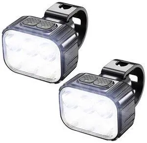 Ecocleanpath2025 Super Bright Rechargeable Bike Light Set - 500 Lumens, IP65 Waterproof, Type-C Charging (Black) Ecocleanpath2025 Super Bright Rechargeable Bike Light Set - 500 Lumens, IP65 Waterproof, Type-C Charging (Black)