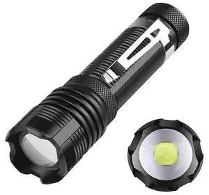 Ecocleanpath Super Bright XHP50 LED Flashlight, 500 Lumens, 5 Modes, Zoomable, IPX4 Waterproof, Black Ecocleanpath Super Bright XHP50 LED Flashlight, 500 Lumens, 5 Modes, Zoomable, IPX4 Waterproof, Black