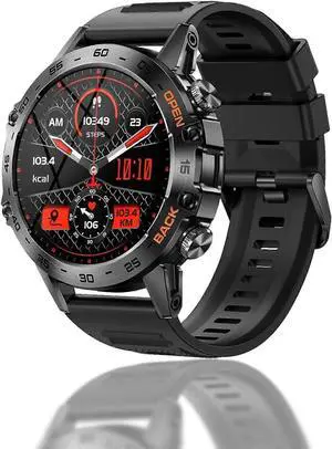 Ecocleanpath K52 Men's Military Smart Watch, IP68 Waterproof, 100+ Sport Modes, Heart Rate & Sleep Monitor for Android iOS Ecocleanpath K52 Men's Military Smart Watch, IP68 Waterproof, 100+ Sport Modes, Heart Rate & Sleep Monitor for Android iOS